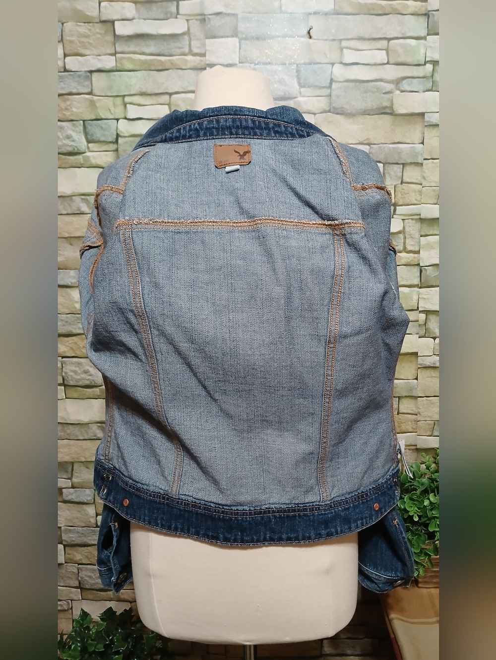 American Eagle Outfitters Dark Blue Women's Denim Jacket Medium - Picture 5 of 8